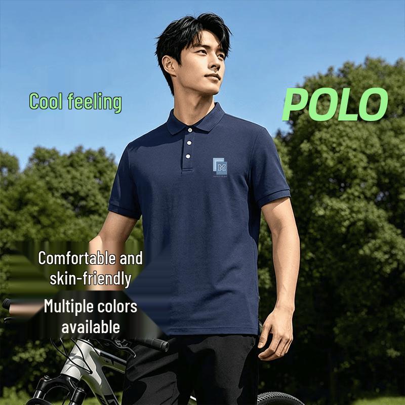 

Xuezhongfei Men s Silk Blend Cooling Polo Shirt 2XL
