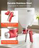 Air Texture Spray Gun, 4.5L Air Hopper Spray Gun, Professional Drywall Texture Painting Sprayer with 3 Nozzles (3.5mm, 6mm, 8mm) for Popcorn,