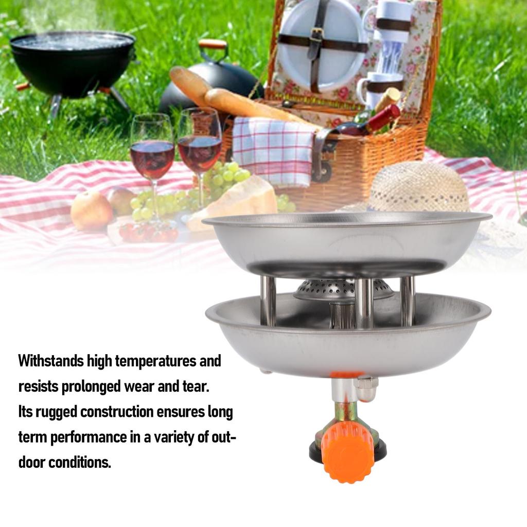 Stove Charcoal Burner Stainless Steel Slick Finish High Temperature Proof Outdoor Furnace Charcoal Starter for Camping
