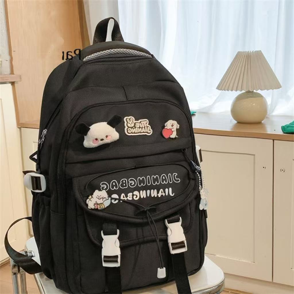 1pcs / 2 Pcs School Bags for Teenage Girls Red  Alphabet Cute Gift Students Bookbag Letters Travel Waterproof Bagpack