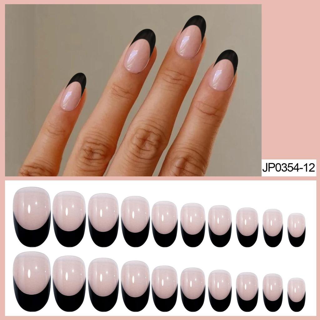 European & American Ballet-Coffin Fake Nails with Manicure Nail Art Stickers