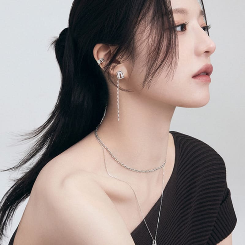 DIDIER DUBOT Dual DD Silver Ear Cuff JDRET5F05ZC