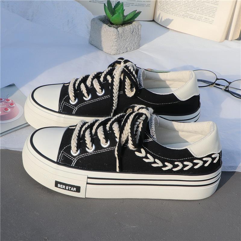 Wheat ear canvas shoes women's 2025 new spring and autumn breathable little white shoes Korean version fashion versatile sports flat baseplate shoes t