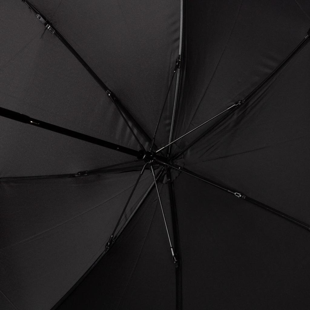 Asty folding 60cm x Teflon H1060GA (Asty) Snap-button umbrella, black, plain, 7R, men's, coated, lightweight,