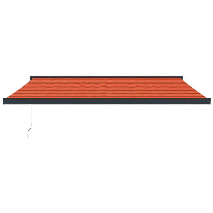 VidaXL Retractable Awning Orange and Brown 4x3 M Fabric and Aluminium 3154618