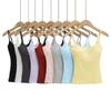 Damski Top na cienkich ramiączkach Cami Dopasowany Jednolity Kolor Podstawowy Casualowy Krótki Top Camisole