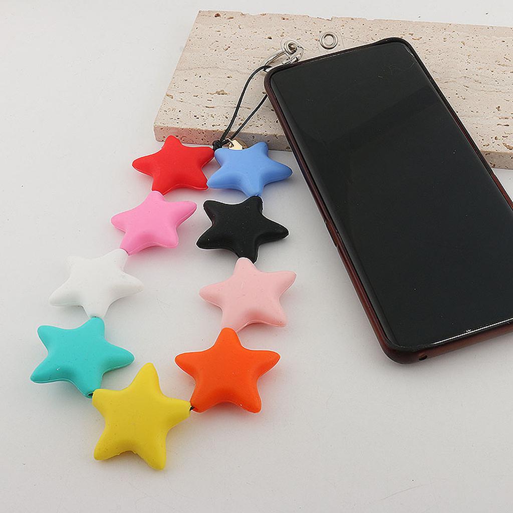 Playful Colored Silicone Star Decorations Creative Silicone Star Pendants Versatile Hanging Decors for Home and Office