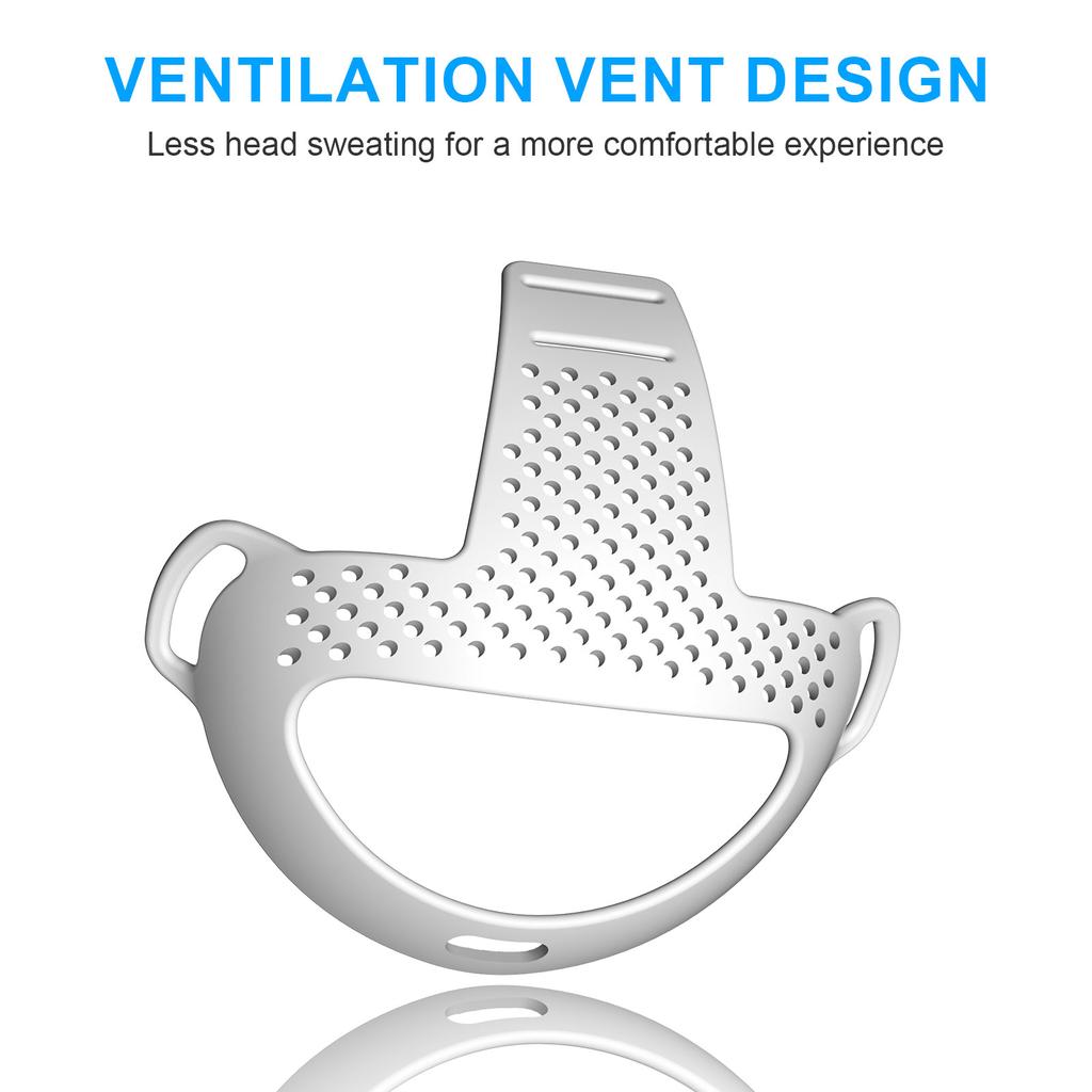 Almofada de cabeça VR confortável para acessórios de fone de ouvido Quest3 Suporte de fone de ouvido de realidade virtual 3D de silicone