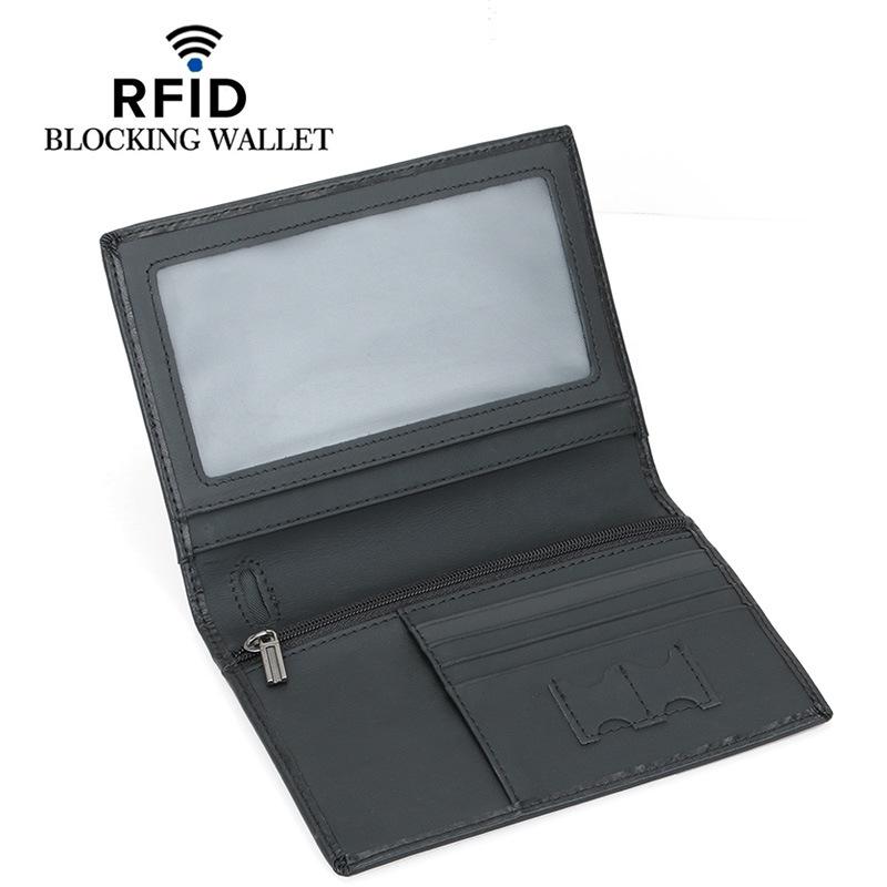 RFID Blocking Multi-Functional Leather Passport Holder & Large Capacity Document Organizer