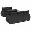 VidaXL Salon de jardin 6 pcs avec coussins noir résine tressée 3326566