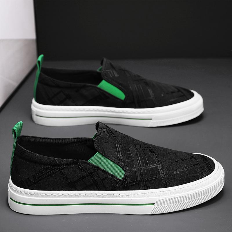 

Мужская обувь Мужская парусиновая обувь Уличная летняя дышащая мужская обувь для доски Мужская модная дышащая повседневная обувь Дорожная обувь Холстовые лоферы 39 зелёный