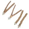4Pcs Bird Perch Stand Set Multifunctional Wooden Cage Perch Stand for Parrots to Stand Climb and Play Bird Supplies