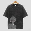 2026 Dark Fantasy Wasteland Anime Gachiakuta Graphic Print T-shirt Oversized Retro Washed Cotton Tee Men Women Harajuku Fashion Tops