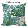 Tropical Palm Leaf Doublesided Printed pillow cover Short plush Suitable living rooms bedrooms sofas throw cushion cover