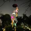 Solar Outdoor Hummingbird Wind Chime Light