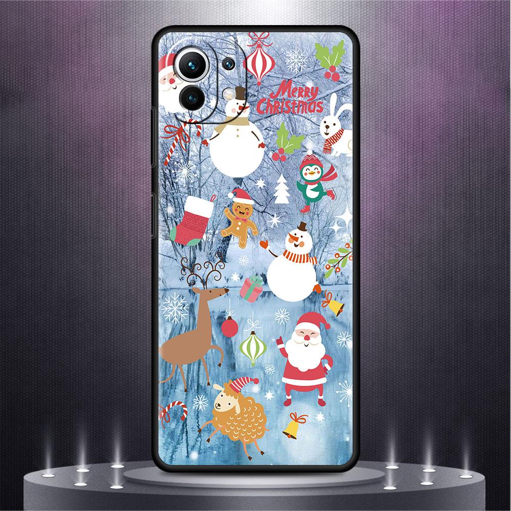 Christmas Red Nose Cute Elk Case For Xiaomi Mi Poco X3 NFC M4 M3 Pro F3 GT F1 11 Lite Note 10 11T 10T 9T Back Soft Phone Cover