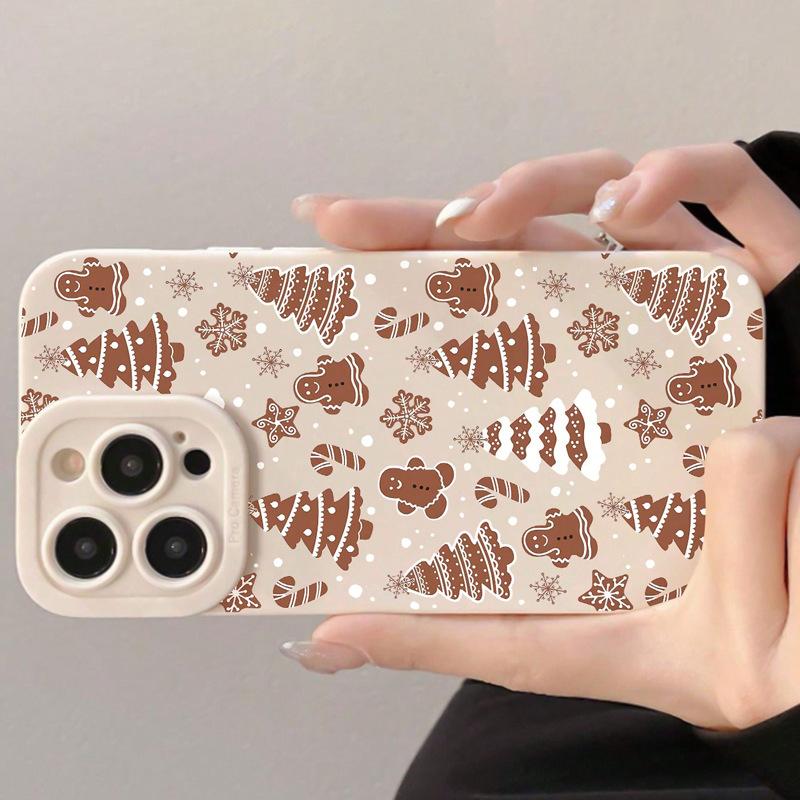 Christmas Tree Snowman Merry Christmas Phone Case For iPhone 16 15 14 Plus 13 12 11 Pro Max 16 Plus 8 7 SE Autumn Winter Gift Shockproof Soft Cover