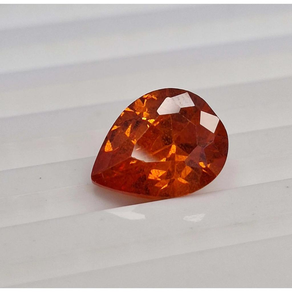 Natural Orange Zircon Pear Cut 4-6 Ct Stunning Certified Loose Gemstone