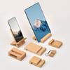 Bamboo Phone & Tablet Holder with Amplifier - Customizable Logo