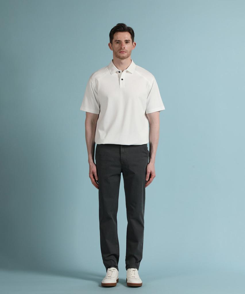 PANICALE Charcoal Basic Cotton Chino Pants