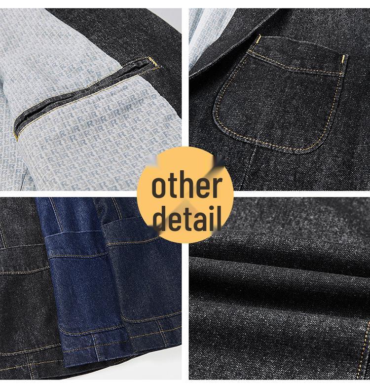 Jaqueta Masculina Urbana Slim Fit Jeans com Lapela - Coleção Primavera/Outono.