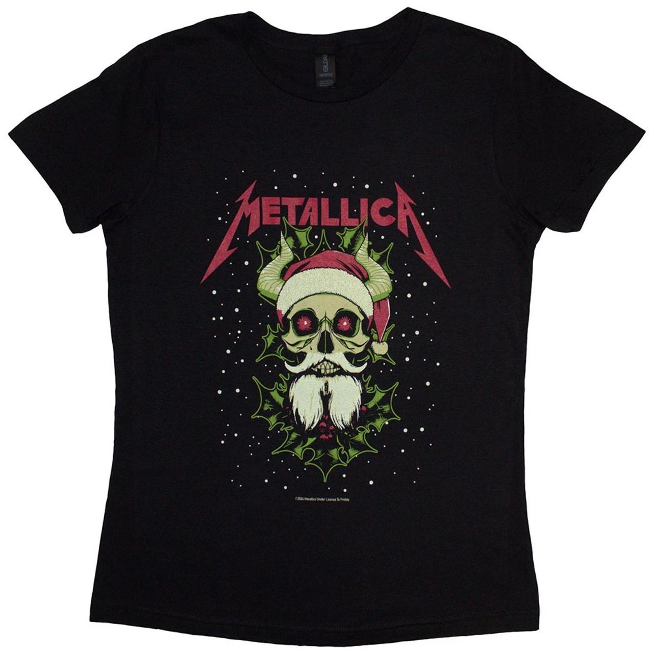 

Metallica Santa Horns Women s T shirt - NEW OFFICIAL christmas xmas 3XL
