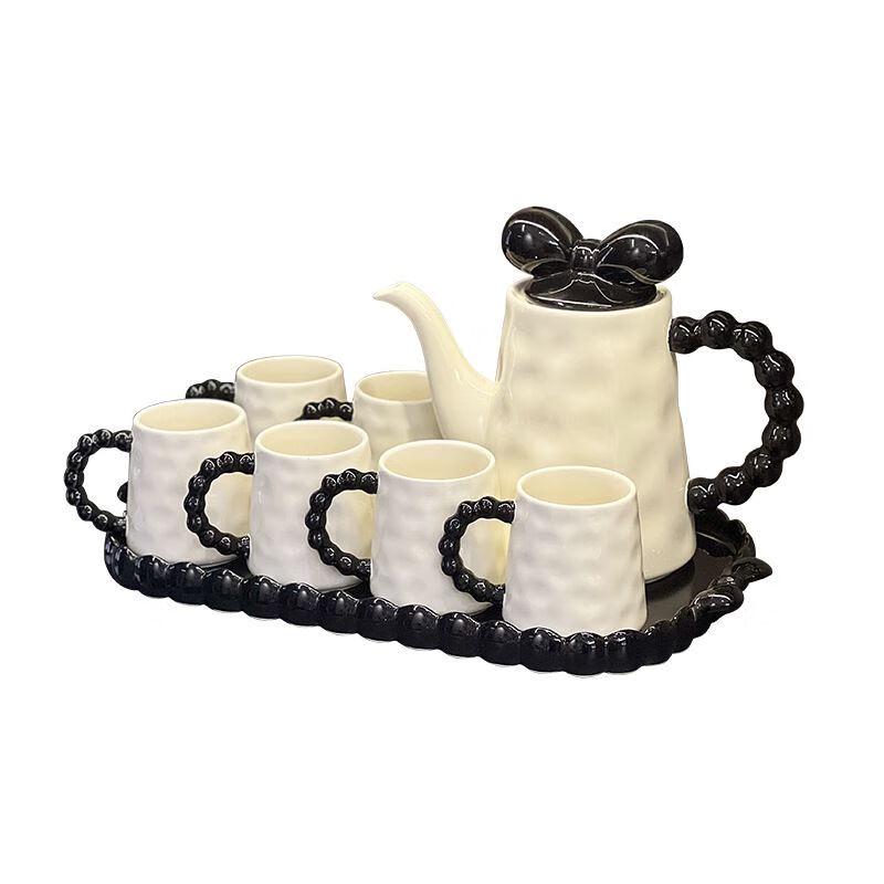 Qianxing Hammered Ceramic Water Pitcher Set