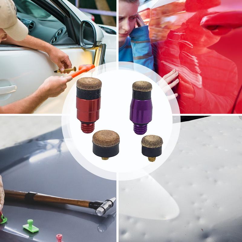 Dent Repair Heads 4 Pieces Dent Remover Heads Tips Professional Tap Down Tools For Deep Dent Removal Vehicle Restoration