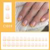 Press On Nails Yellow Fake Nails Squoval Glue On Nails Glossy Acrylic False Nail Full Cover Stick On Nails for Womens