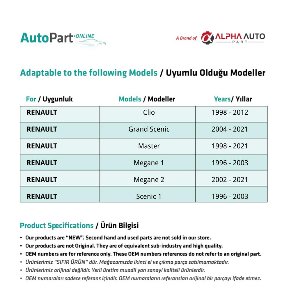 Bonnet Adjustment Screw for Renault Megane 1, Trafic 3, Opel Movano