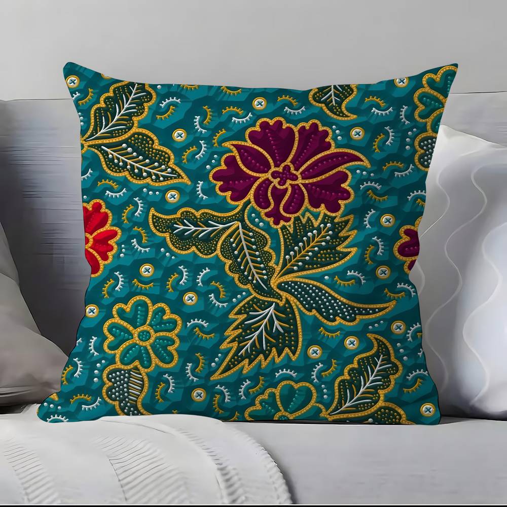 Badik I-I-Indonesia B-B-B-Batik Design Pillow Case Pillowcase Soft Skin Friendly & Comfortable With A Hidden Zipper