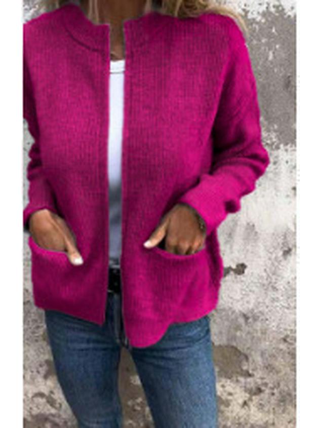 2024 Women's Autumn/Winter Bestseller Casual Stand-Up Collar Zipper Jacket with Pockets
