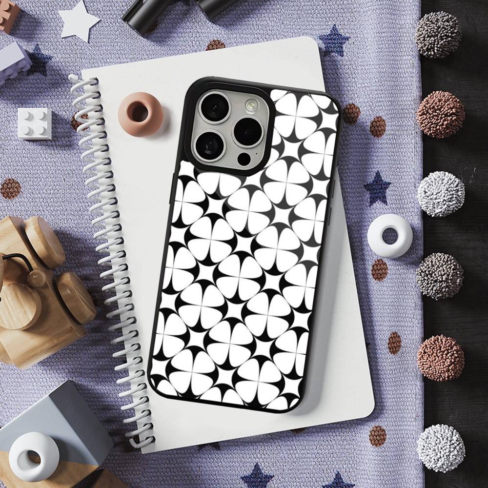

Fashion Pattern Black White Phone Case For iPhone 13,12,11,16,15,17,14,Pro,Max,Plus,Mini, For Magsafe,Magnetic Wireless Charging iPhone15PRO