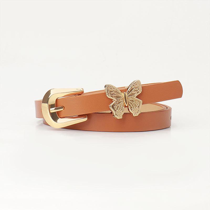 New Sweet Girl Style Belt Women's Fashion Belt Women's Cute Style Butterfly Decorative Versatile Dress Belt