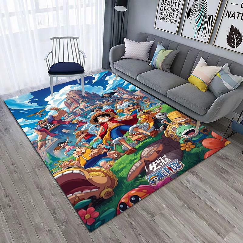 Starring the Japanese cartoon ONE PIECE Monkey D. Luffy carpet is suitable for living room and bedroom doormats office balcony decorative carpet V21