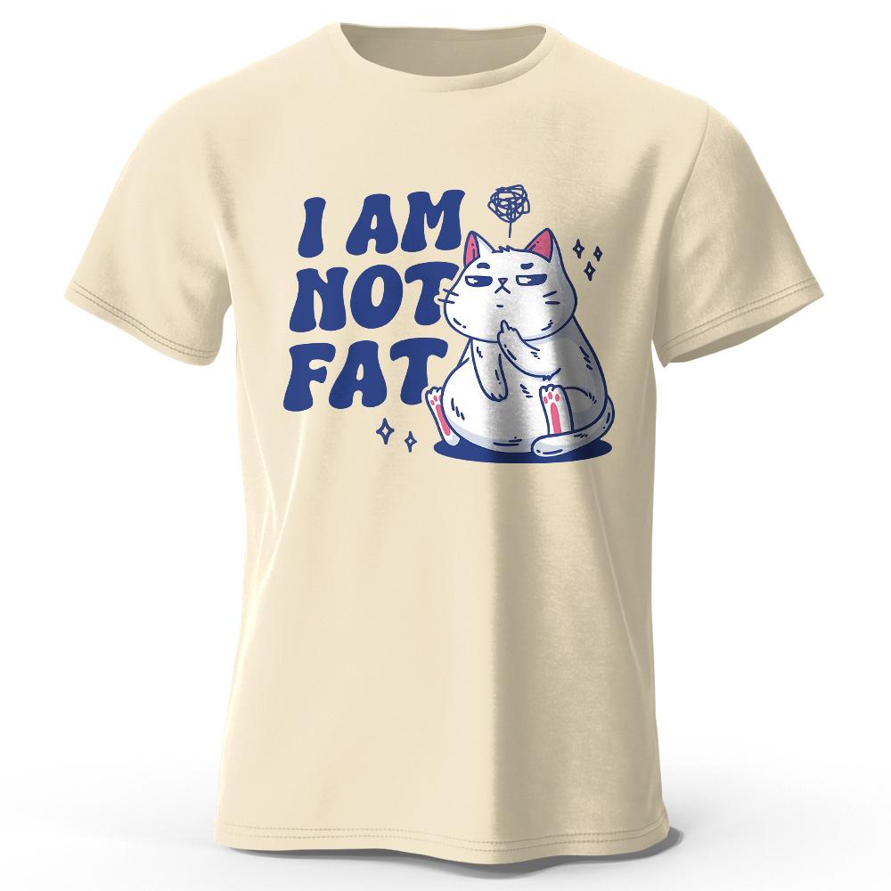 Adorable Cat Sketch Tee - Whimsical Hand-painted Style Lightweight & Breathable Top
