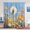 2pcs   2D FLAT PRINTING Curtains (Without Rod) Dandelion Dreams(1) Popular Contemporary Curtains Semi-Sheer Curtains Decorations
