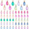 PH PandaHall Crystal Dangle Charms Pendants Teardrop Charms Bead Charms with Copper Loops for Jewelry Making Necklace Crafts