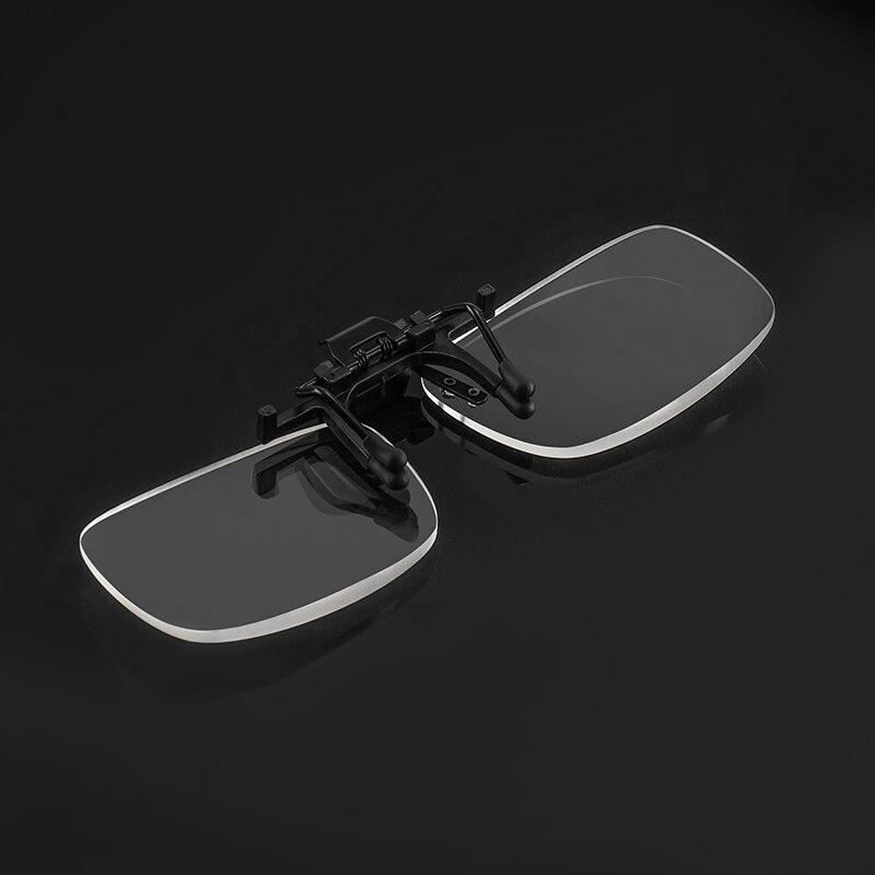 May Flower Clip On Magnifying Reading Glasses Rimless Lenses With Diopter Magnifier For Men Sunglasses With Box
