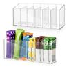 Anpassbarer 6-Fächer Klarer Behälter Verstellbare Trennwände Aufbewahrungs-Organisatoren für Getränkepäckchen Küchenarbeitsplatte