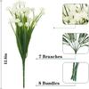 Outdoor Artificial Fake Flowers - 8 Bundles Plastic Flowers Outdoors Plants UV Resistant Faux Flowers for Indoor Outdoor Garden Hanging Porch Window