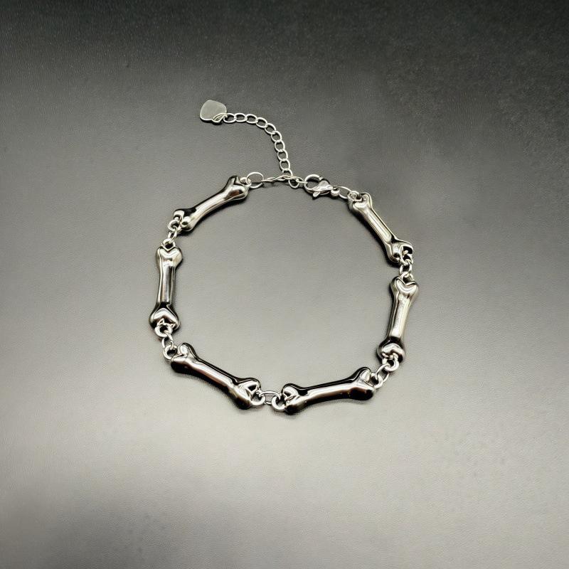 

Готический Крутой Браслет из Костей Подходит для Мужчин и Женщин Хип-Хоп Панк Стиль Серебряный Цвет Повседневные Украшения Подарок разноцветный