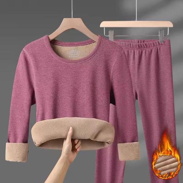 Herbst Winter Thermounterwäsche Sets Herren Damen Samt Oberteile +Lange Hosen Bequem Hautfreundlich Elastisch Verdickend Warm 2-teiliges Set