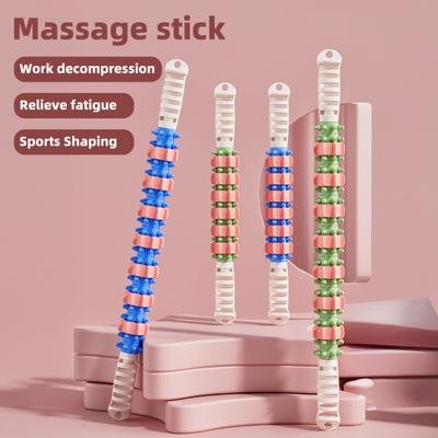 Household Body Massage Stick Non-Slip Design Portable Ergonomic Muscle Tension Relief Cellulite Massager Roller