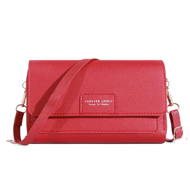 Ladies High Quality Ladies PU Leather Purse Multifunctional Standard Clutch Messenger Bag Fashion Casual Bag CLE