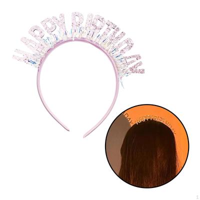 Birthday Girl Headband Tiara Happy Crown for Women, Girls Boys, Party Decorations
