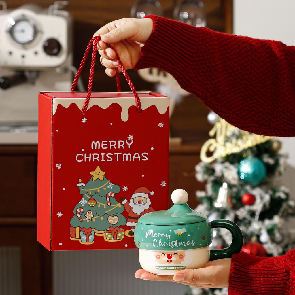 Weihnachtsmann Tasse Kreative Weihnachten Cartoon Keramiktasse Kreativ Paar Niedliche Wassertasse Souvenir