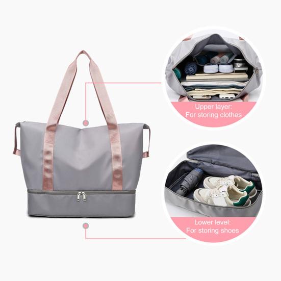 Waterdichte Sportschool Tote Duffel Bag met Natte Zak Schoenenvak Weekender Overnight Tote voor Reizen Fitness Zwemmen