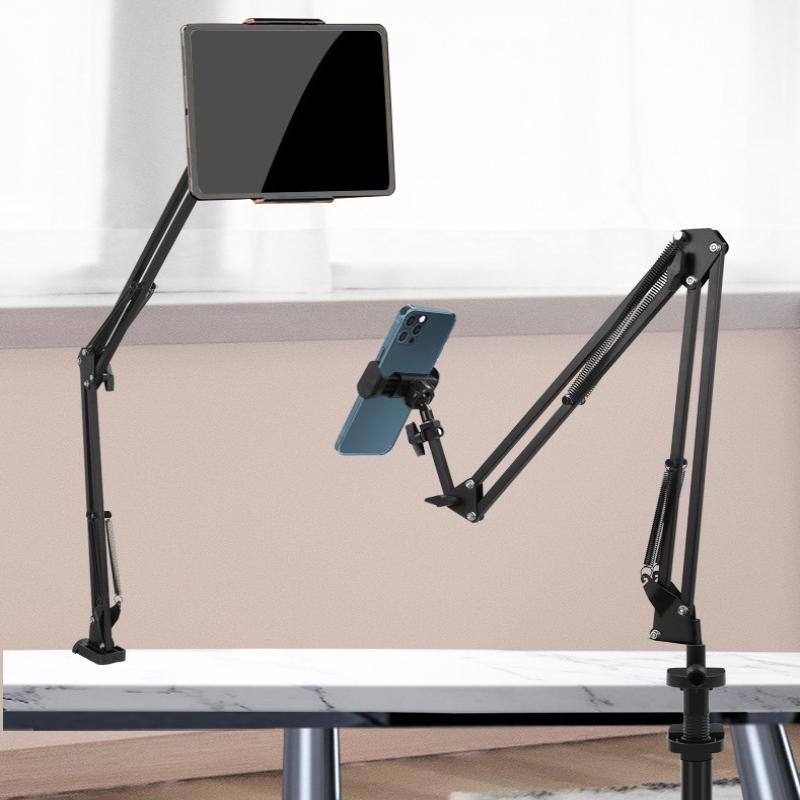 Adjustable Bedside Tablet Stand, Rotatable Long-Arm Metal Desktop Tablet Stand, Bedside Lazy Phone Holder