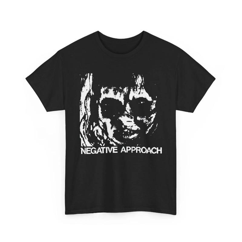 

Negative Approach Band Tee 80s Hardcore Punk Shirt Summer Men s and Women s Loose and Breathable T-shirt Top S